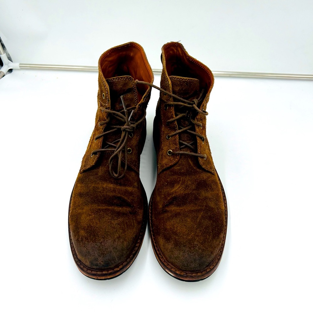 Clarks  brown suede lace-up boots size 12 men
